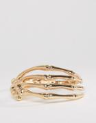 Asos Skeleton Hand Bracelet In Gold - Gold
