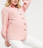 Pieces Maternity Oversized Shirt In Pink