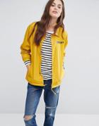 Carhartt Wip Oversized College Coach Jacket With Front Logo - Yellow