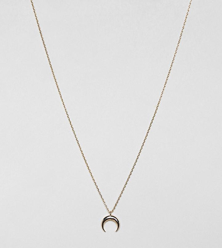 Estella Bartlett Gold Plated Curved Horn Necklace - Gold