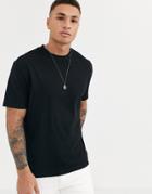 Asos Design Organic Relaxed T-shirt With Crew Neck In Black