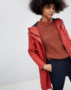 Vero Moda Coated Rain Parker Jacket - Red