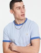Farah Short Sleeve T-shirt In Ocean Blue