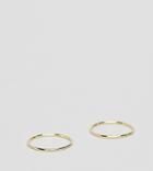 Kingsley Ryan Sterling Silver Gold Plated 2 Pack Band Rings - Gold