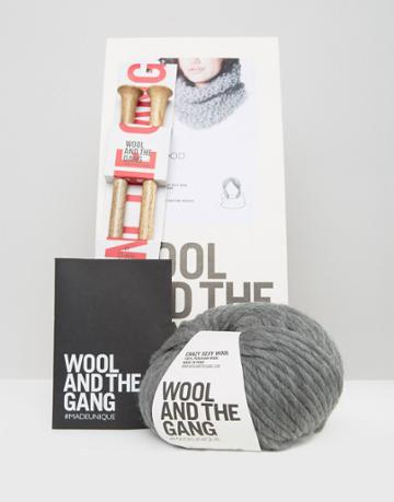 Wool & The Gang Diy Lil Infinity Scarf Kit - Gray