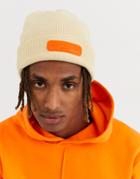 Carrots Sport Rubber Patch Beanie In Ivory-white