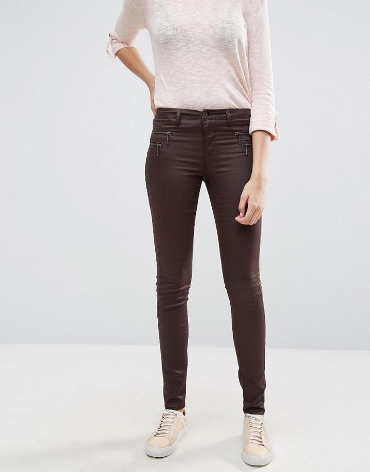 Only Olivia Coated Waxed Jeans - Black