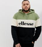 Ellesse Plus Tommaso Color Block Hoody In Green - Green