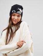 Alice Hannah Cat Jaquard Beanie - Black