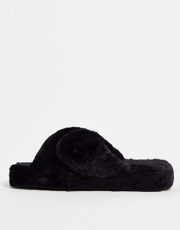 Ted Baker Lopply Crossover Slipper In Black