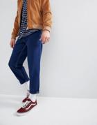 Asos Skater Fit Jeans In Blue With Contrast Stitching - Blue