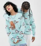 Disney The Lion King X Asos Design Unisex Relaxed Sweater In Zazu Knit - Blue