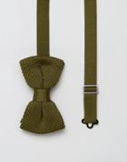 7x Knitted Bow Tie - Green