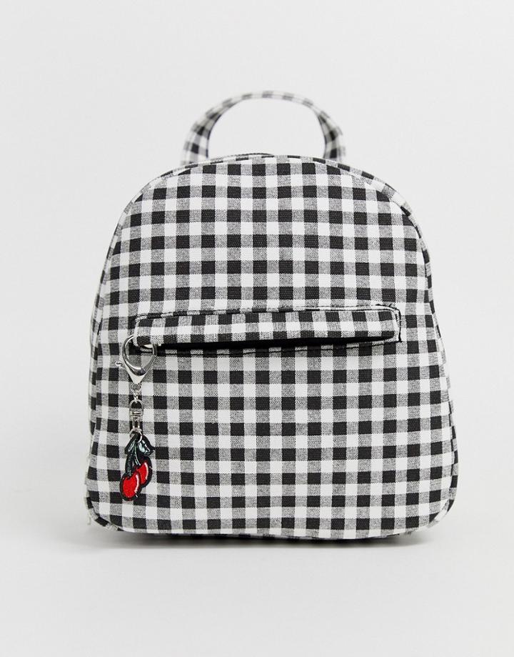 Yoki Backpack In Gingham Print-multi