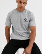 Converse Small Logo T-shirt In Gray-grey