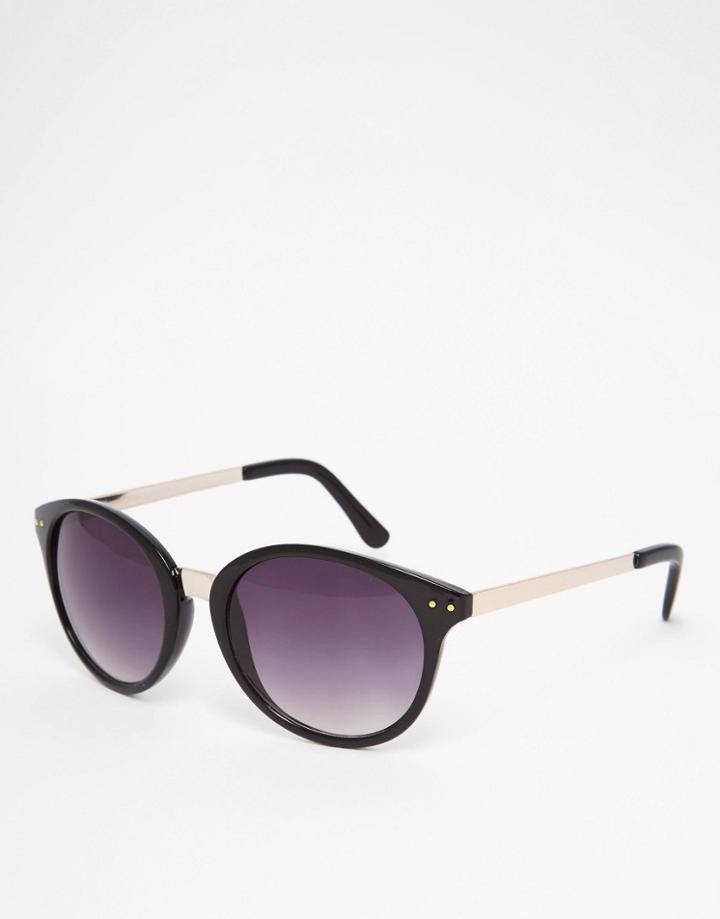 7x Round Sunglasses - Black
