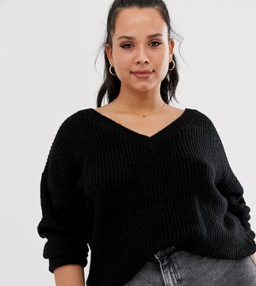Micha Lounge Curve Relaxed Sweater - Black