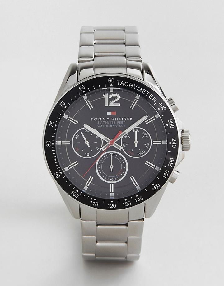 Tommy Hilfiger 1791104 Luke Silver Strap Watch - Silver