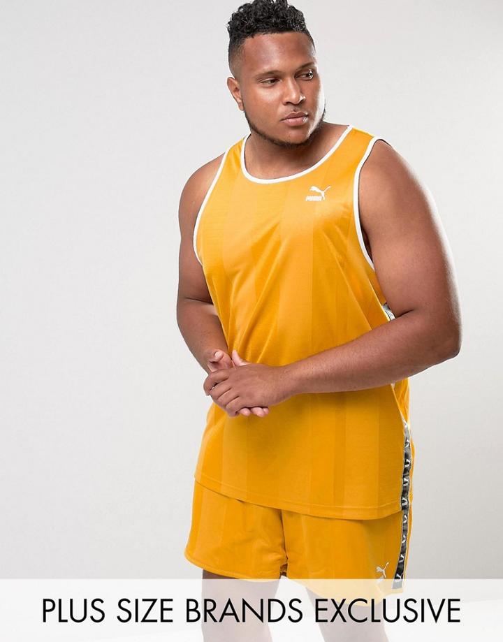 Puma Plus Retro Football Tank In Yellow Exclusive To Asos 57657901 - Yellow
