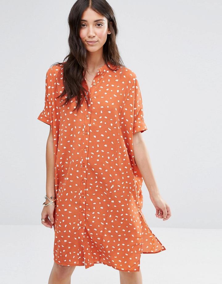 Vila Spotted Dress - Red
