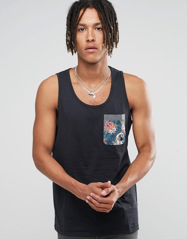 Billabong Floral Pocket Tank - Blue