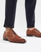 Aldo Legawia Toe Cap Lace Up Shoes In Tan Leather - Tan