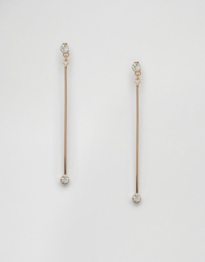 Nylon Shoulder Duster Drop Earrings - Gold