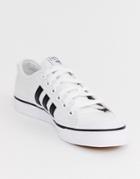 Adidas Originals White And Black Nizza Sneakers - White
