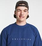 Collusion Logo T-shirt In Dusty Blue