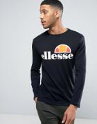 Ellesse Long Sleeve T-shirt With Classic Logo In Black - Black