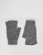 Asos Fingerless Gloves In Black And White Twist - Black