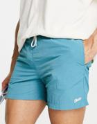 Pull & Bear Basic Swim Shorts In Teal - Lgreen