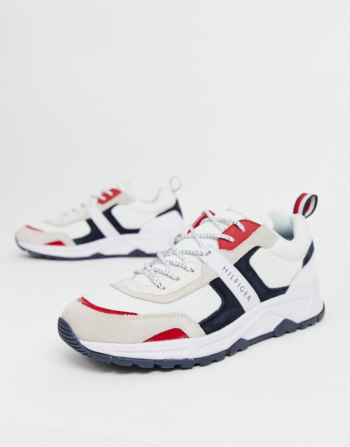 Tommy Hilfiger Chunky Sole Sneaker With Contrast Details In White - Multi
