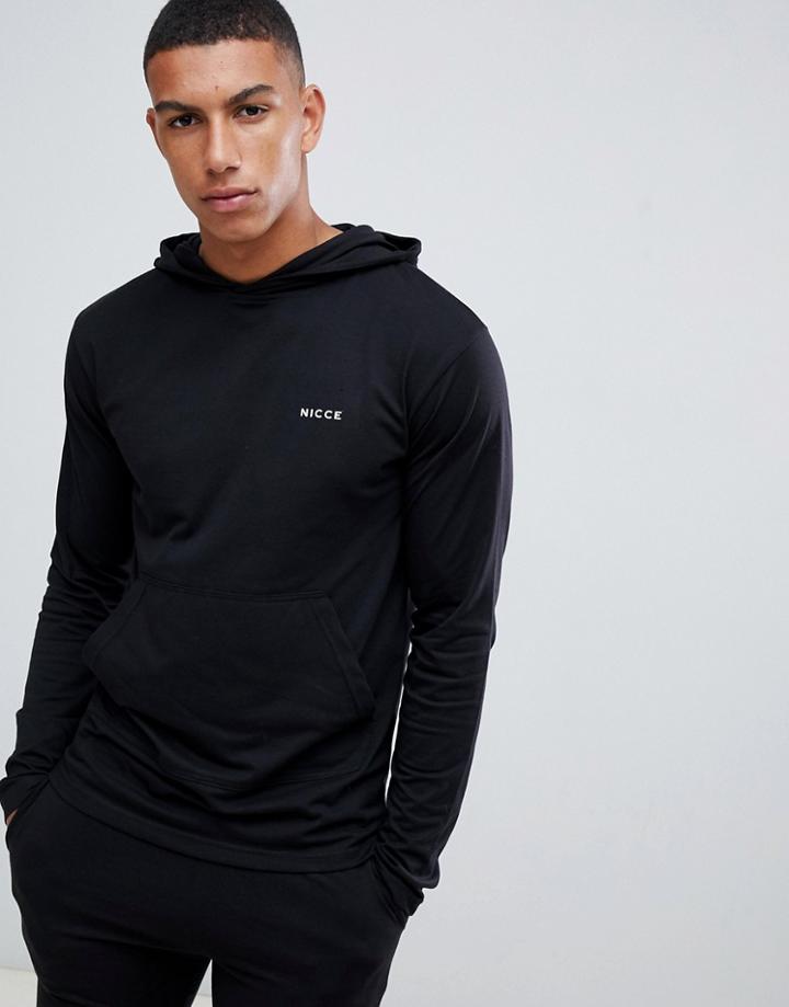 Nicce Lounge Hoodie In Black - Black