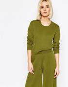 Weekday Co-ord Knit Sweater - Khaki