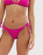 Dorina Majorca Crochet Bikini Bottom In Pink - Pink