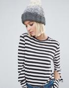 Genie By Eugenia Kim Brady Cream And Gray Ombre Hat With Pom Pom - Gray