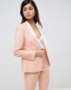 Asos Design Tailored Lace Blazer-pink
