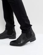 Selected Homme Oliver Leather Chelsea Boots In Black - Black