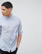 Jack & Jones Premium Slim Fit Shirt In Linen Mix - Blue