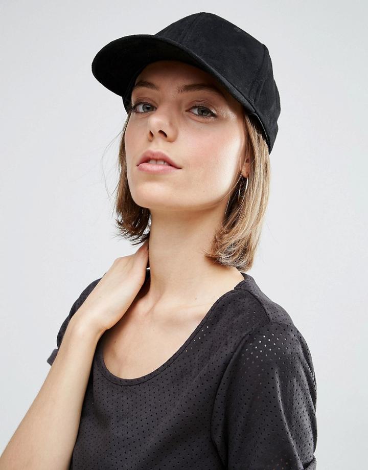 7x Suedette Cap - Black