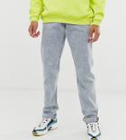 Asos Design Tall Original Fit Jeans In Vintage Stone Wash-blue