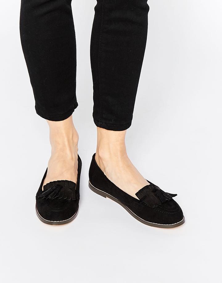 London Rebel Golan Tassel Kiltie Loafers - Black Mf