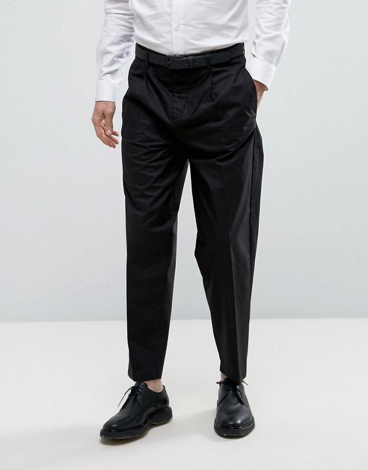 Selected Homme Tapered Cotton Pant - Black