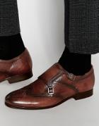Hudson Londoncastleton Leather Monk Shoes - Brown