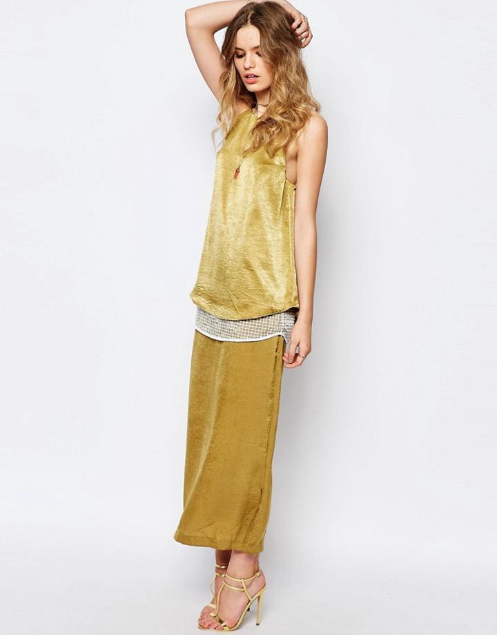 Stevie May Menkar Maxi Dress In Moss Green - Moss Green
