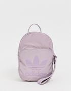 Adidas Originals Sleek Mini Backpack In Purple - Purple