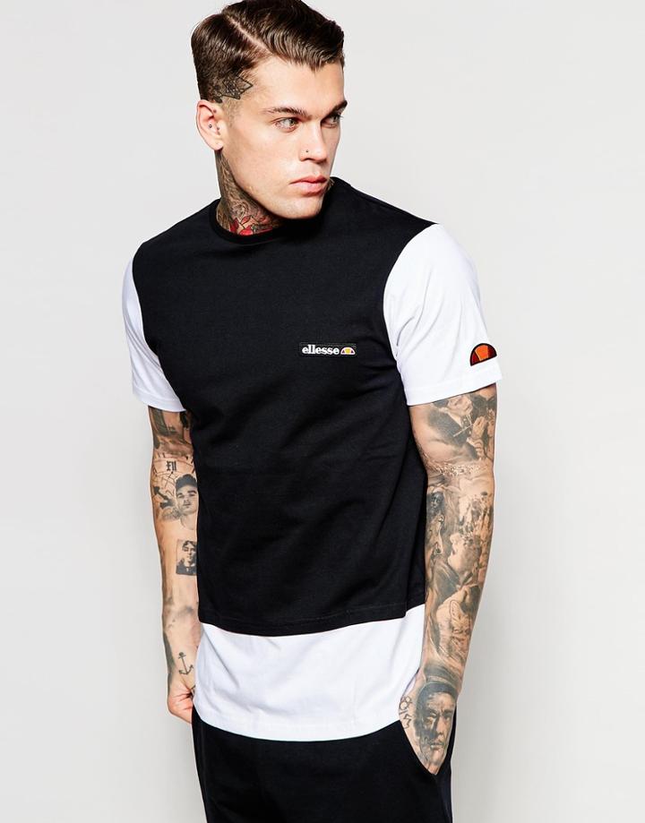 Ellesse T-shirt With Contrast Logo Hem - Antracite