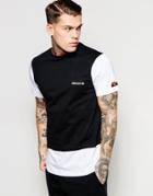 Ellesse T-shirt With Contrast Logo Hem - Antracite