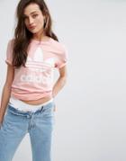 Adidas Originals Pink Trefoil Boyfriend T-shirt - Pink